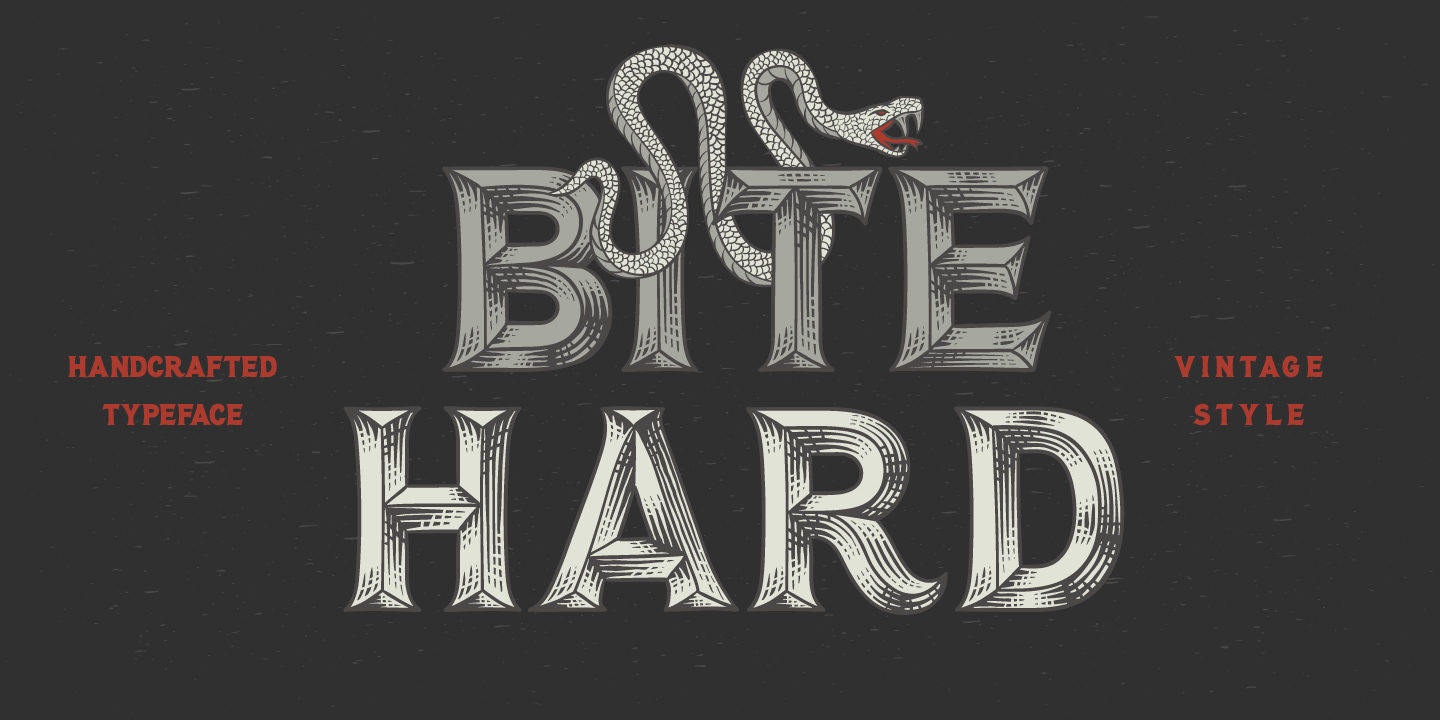 Bite Hard Regular Font preview